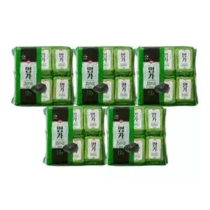 명가김 파래김 조미김 도시락김 4g x 12봉 x 5개