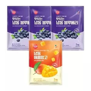 [CJ프레시웨이]CJ프레시웨이 이츠웰 냉동블루베리1Kg x 3개+애플망고1Kg