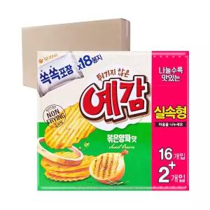 과자사탕초콜릿간식/ETH_[박스]오리온 예감 볶은양파맛 306g 12입/사무실,회사,탕비실,모임,어린이집,학원,