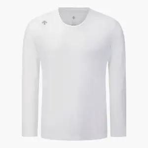 데상트골프티셔츠 VQA DR22MFIN4Q-BWTG 남성 라운드 베이스레이어 / Bright White