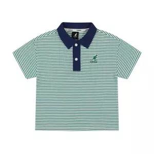 [캉골키즈](강남점)쿨맥스 피케 뉴 스트라이프 카라 티셔츠 SB 0213 그린 (ASBCLT02130GN)
