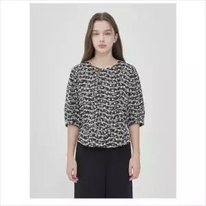 올리비아로렌 HC04 아일렛 자수 프린트 블라우스  VOCNS5M4451