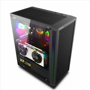 크로스보더 허리케인 2 글래스 측면 패널 케이스, 듀얼 X79 CPU 메인보드 지원, E-ATX 컴퓨터 블랙