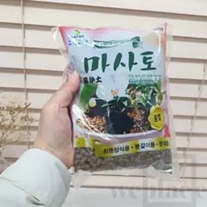 위플레이스 화분 마사토(중립) 1.2L 원예돌 다육이흙 작은돌 인테리어돌 원예용자갈 화분용돌