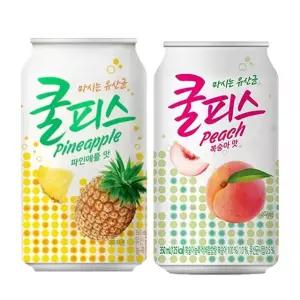 [동원] 쿨피스 파인애플 복숭아 350ML CAN x 24개입 음료 음료수