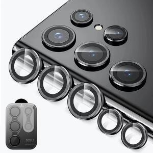 삼성호환 갤럭시호환 S24ultra S24 + s24 카메라 보호대 S23 울트라 FE S22 백 렌즈 캡 커버 용 금속 링 유
