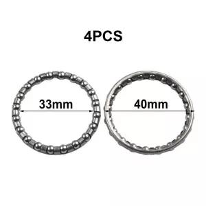 4Pcs 40mm 자전거 헤드셋 공 갇힌 볼 베어링 레이스 사이클링 세트 교체 부품 금속 링 액세서리