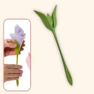 테이블 냅킨아트 공예 꽃모양 녹색 냅킨꽂이 5.5 19.8cm