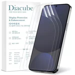 다이아큐브 갤럭시 S24FE 5-in-1 EPU 신소재 하이브리드 자가복원 항균 지문인식 풀커버 액정보호필름 3매