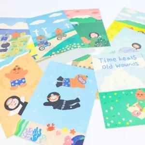 제주 기념품 탐나는친구들 제주 캐릭터 엽서 일러스트 감성 postcard 기념품