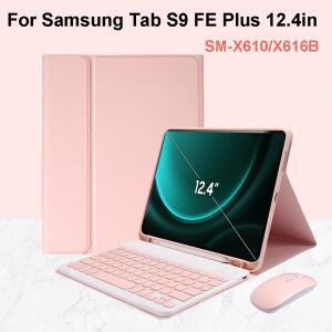 갤럭시 탭 S9 FE 플러스 12.4인치 탈착식 블루투스 키보드 케이스 SM-X610 X616B용