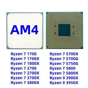중고 AMD Ryzen 7 R7 1700/1700X/1800X/2700/2700X/3700X/3800X/5700X/5700G/5750G/5800/5800X 9 R9 3900X