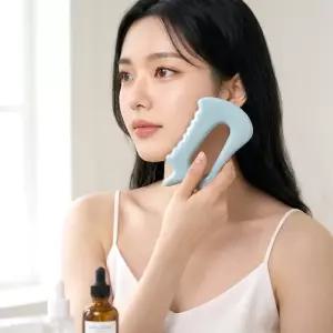 국내 생산 세라핏 도자기 괄사 핸드메이드 피부관리 얼굴 두피 마사지기 림프순환