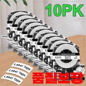 엡손 LW-300 라벨 메이커 접착 스티커 SS12KW 호환 LC-4WBN 12mm