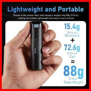 6000mAh NITECORE 휴대용 충전기 카본 배터리 6K 충전식 USB-C 헤드램프용 연장 사용시간 파워 뱅크