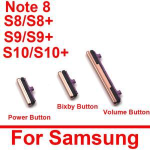 켜기/끄기 전원 측면 버튼 + 볼륨 삼성 Galaxy S8 S9 S10 Plus Note 8 키 교체 부품 용 Bixby