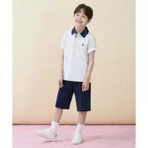 빈폴 키즈 BEANPOLE KIDS 체크 포인트 칼라 반소매 상하세트 - 베이지 (BI6342U01A) BI6342U01A 377237