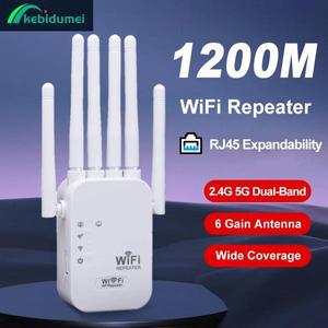 케비두메이 1200Mbps 무선 와이파이 리피터 기 호 증폭기 2.4G 5G 듀얼 밴드 네트워크 802.11ac 라우터