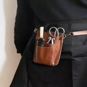 미용사 가위집 허리벨트 파우치 수납 가죽 바버샵 대용량 가위파우치 미용가위허리벨트