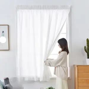 붙이는 나비주름 커튼 150X200 화이트 사생활보호 비침없는 거실 안방 창문 신혼집 반투명 흰색 암막
