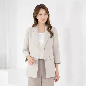 엄마옷 모슬린 엄마옷 자켓 정장 7부 투버튼 카라 604HJK080 중년여성/50대/60대/70대/빅사이즈/할머니옷/