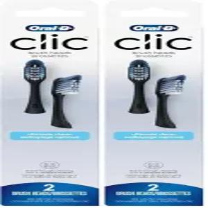 Oral B 클릭 칫솔 교체용 헤드  검은색 리필 x 2