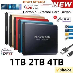 충격 방지 디자인 SSD 2TB 4TB 새로운 휴대용 외장 하드 드라이브 16TB 대용량 솔리드 스테이트 디스크 USB
