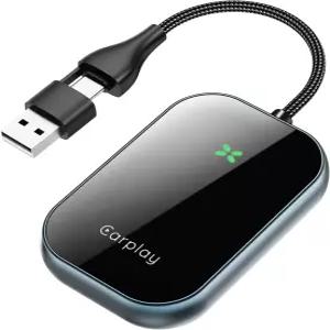 iPhone용 무선 카플레이 어댑터 유선에서 동글로 변환 자동차용 USB/Type-C 플러그 앤 iOS 10 용 이음새
