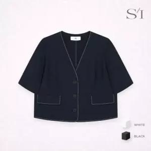 [SI]브이넥 크롭 반팔 자켓(SM-JAE1145)_epc