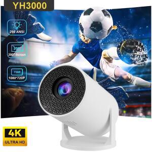 빔프로젝터 2026 신형 YH3000 야외 11 ALLWINNER 4K H713 720P BT5 1280 안드로이드 휴대용 WIFI6 1080P 시네마 290ANSI
