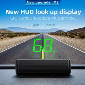 호환 M2 HUD GPS 자동차 업 디스플레이 앞 유리 디스플레이 화면 Beidou GPS hud 미터 속도 KMH 전자 자동차 전자 액세서리