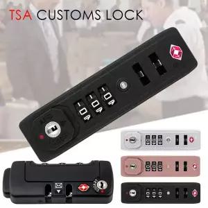 시건장치 미닫이문잠금장치 문걸쇠 TSA007 세관 비밀번호 잠금 장치 다 3 자리 조합 여행 가방 도난 방지