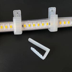 호환 범용 LED 스트립 패스너, 고정 클립, 거치대 LED 커넥터, 2835 COB 네온 라이트 장착 고정용 플라스틱 액세서리, 8-20mm