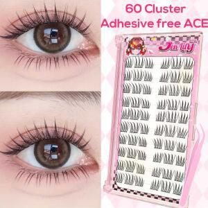 [ACENo need for glue False Eyelash] 60 클러스터 컴포트 래쉬 연장 키트 Natural Manga Beginners