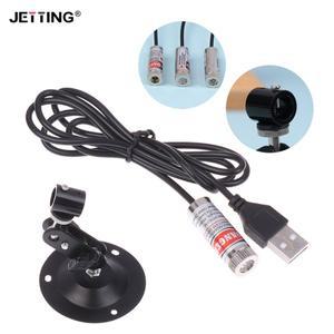 조정 가능한 초점 레드 다이오드 산업용 레이저 모듈 포지셔닝 구리 헤드, USB 라인, 650nm 도트 크로스, 1