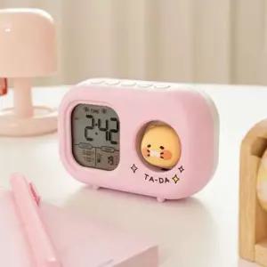 카카오프렌즈 저소음 디지털 탁상시계 춘식이 핑크 (1개입)