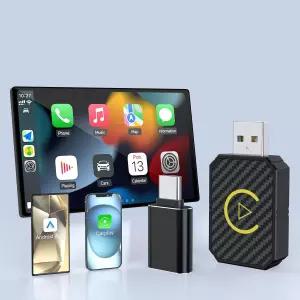 MTAKYA 2025 업그레이드된 미니 안드로이드 오토 및 무선 카플레이 어댑터 공장 유선을 동글 USB 스틱 변환