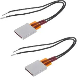 2pcs PTC 발열체 5W-50W AC DC 12V/110V 80/120/220도 일관된 온도 세라믹 조절기 12V 80도