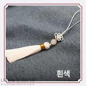 미니전통수술 흰색 복주머니 자개공예 미니복주머니