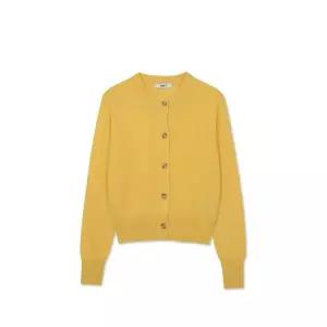 캐시미어 베이직 크루넥 헤더 가디건 ZFKKCA00AC-YELLOW 971429