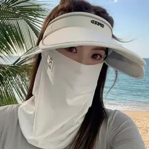 선바이저+마스크 SET 선캡 자전거마스크 여성여름모자 UV마스크