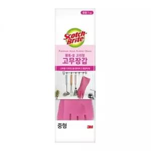 (3M) 황토숯 고리형 고무장갑 (중) 210mmX360mm (10개