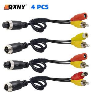 5V1A어댑터 QXNY 조각 4PIN 항공 머리 남성여성 카메라 RCA 남성 어댑터 케이블 연장 DVR 변환기