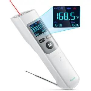 에릭힐 적외선 온도계 건 고기 프로브 2-in-1이 장착된 열 요리용 디지털 피자 오븐 그릴 HVAC