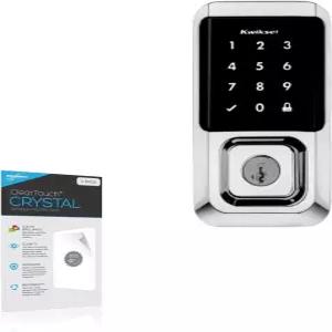 Kwikset Halo 터치스크린 데드볼트와 호환되는 박스웨이브 프로텍터 - 클리어터치 크리스탈 2팩 HD 필름