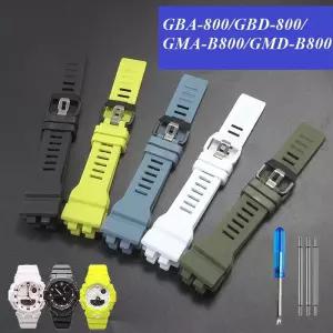 카시오 G-SHOCK GBA-800/GBD-800/GMA-B800/GMD-B800 실리콘 화이트 시계 스트랩 수지 고무 밴드 교체 부품