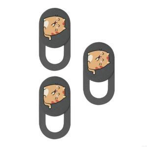 웹캠커버 카메라 가리개 3PCS 정보 보호 스티커 웹캠 커버 전화 고양이 슬라이드