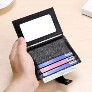 학생 주부 교통 카드 학생증 신분증 간편 가죽 지갑