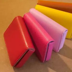 플랫 심플 컬러 스냅 카드지갑 명함케이스 8Colors