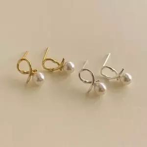 실버925 (925 Silver) Lip pearl earrings E 176
